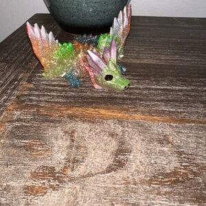 Holiday Dragon figurine, brand new handcrafted